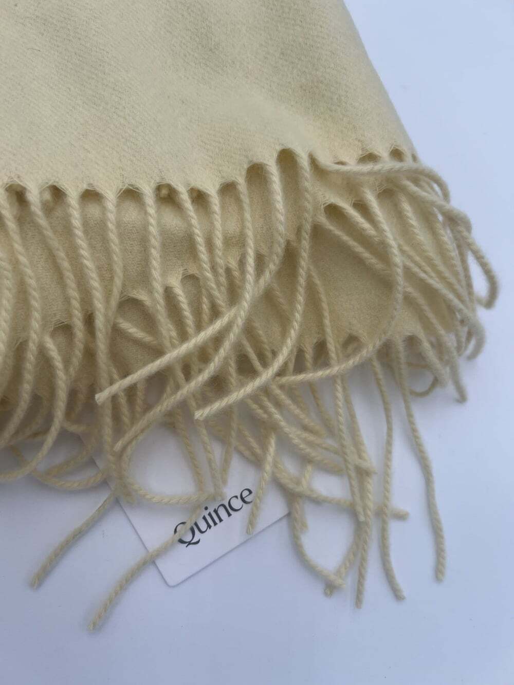 Quince Mongolian Cashmere Throw Blanket 50x70 Limoncello Butter Yellow NWT